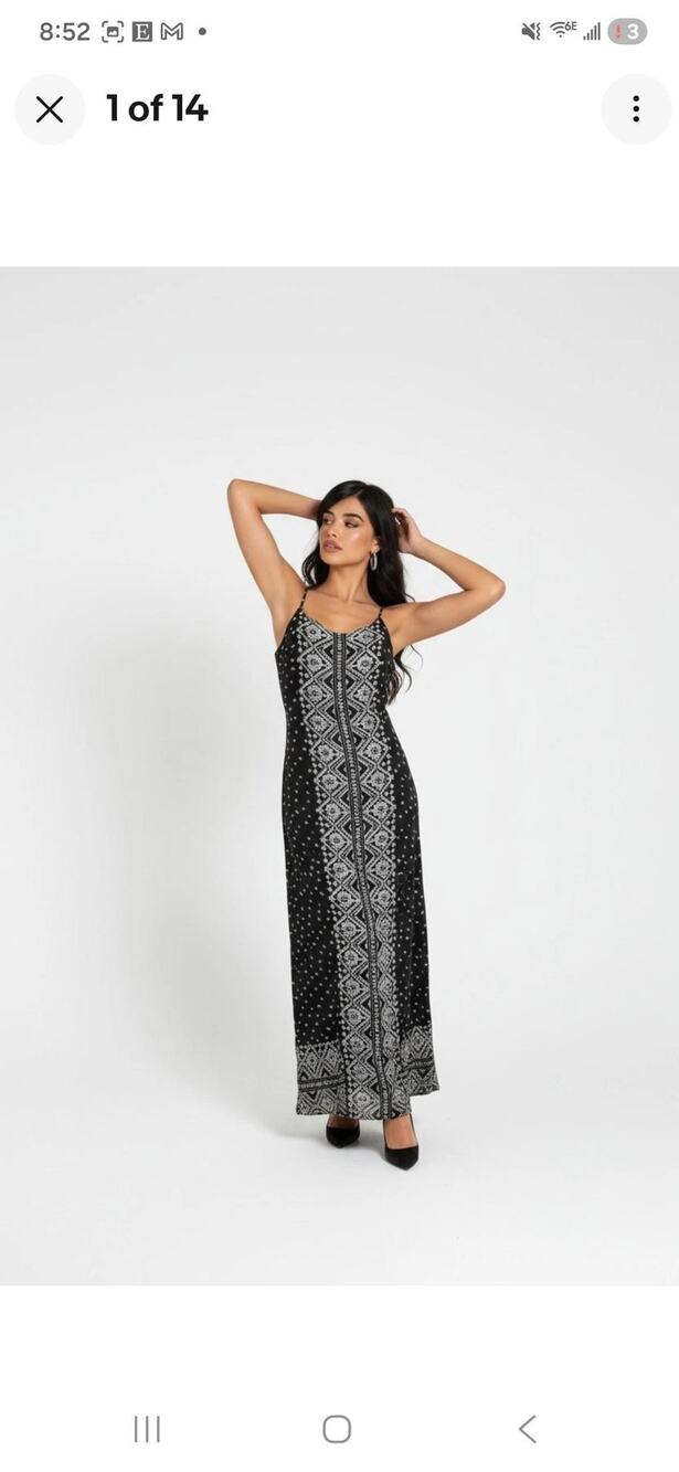 Sleeveless Long Maxi Cotton Sexy Feminine Coquette Summer Boho Dress Size M.
